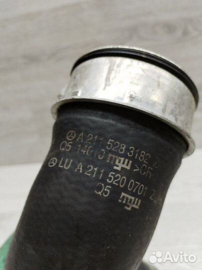 Патрубок интеркулера Mercedes E-Class W211 OM647