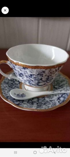 Чайная пара с ложечкой