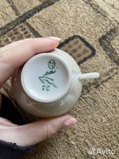 Кофейный сервиз перламутровый СССР