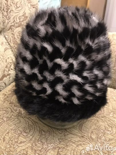 Шапка женская вязаная норка