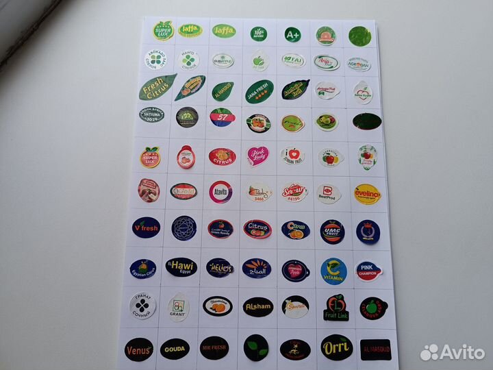 Наклейки от фруктов и овощей