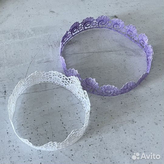 Ободок/Корона кружевная новогодняя
