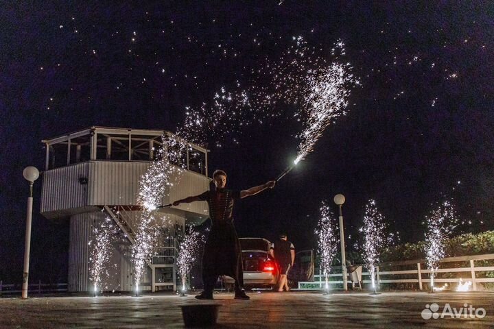 Фаер шоу, пиротехника-салюты