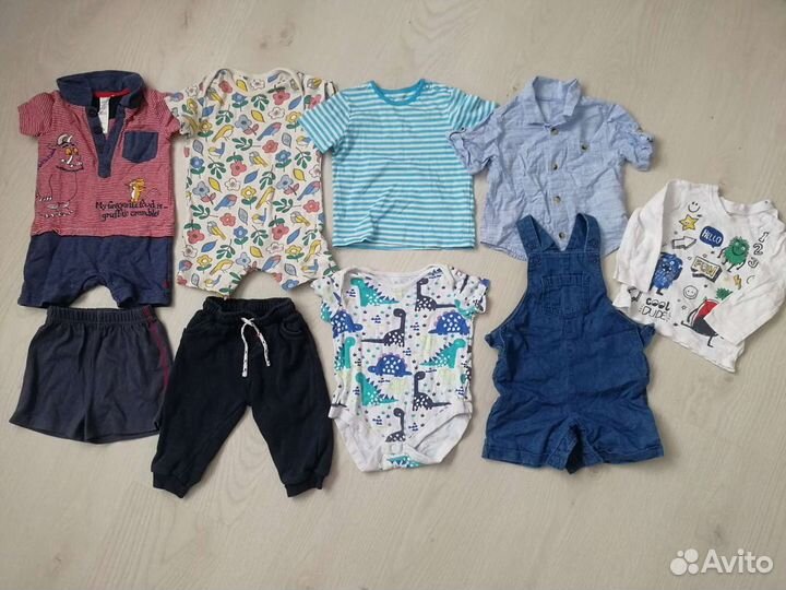 Фирменные вещи пакетами на мальчика от 0 до 2 лет