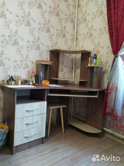Угловой компьютерный стол Шимо тёмный/ Дуб сонома