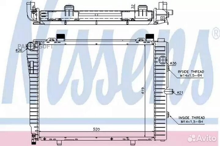 Радиатор охлаждения двс mercedes-benz C-series S20
