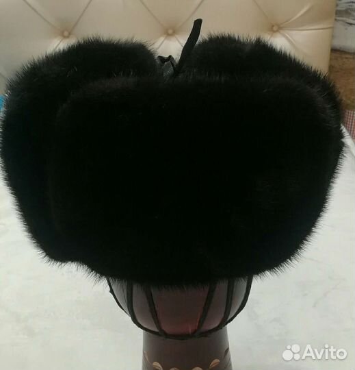 Норковая шапка мужская ушанка