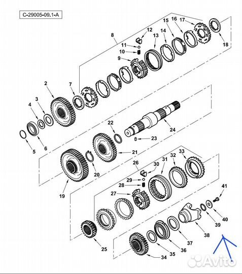 Кольцо заднего фланца кпп Terex, Volvo 028623