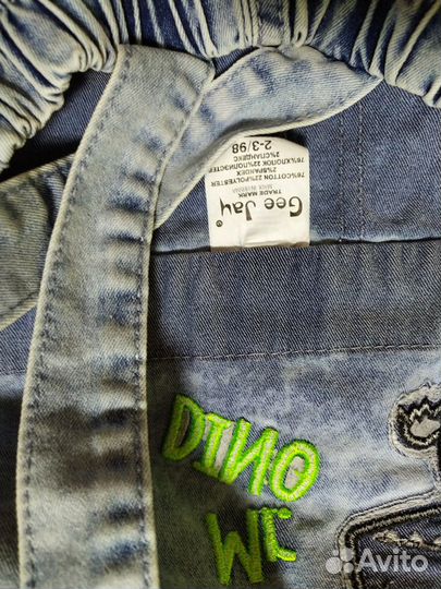 Джинсовый комбез 98-102 для мальчика, 2 шт
