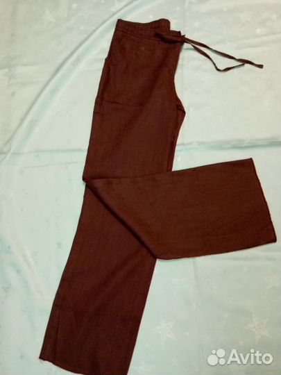 Брюки женские 46р чистый лён