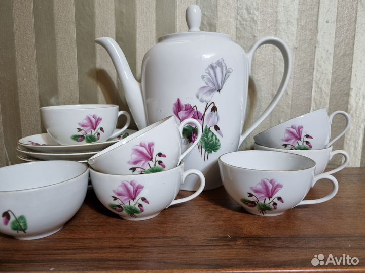 Фарфоровый чайный сервиз гдр fortuna