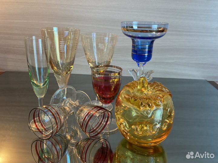 Посуда цветное стекло СССР