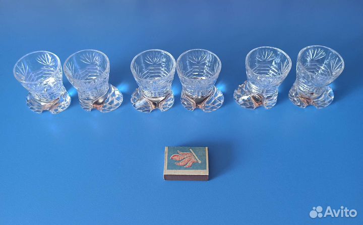 Рюмки хрустальные сапожки