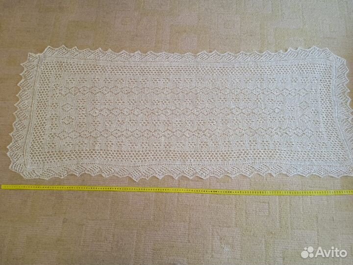 Палантин пуховый ручная вязка