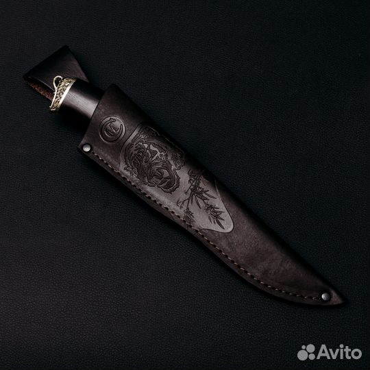 Нож Беркут - дамасская сталь, граб