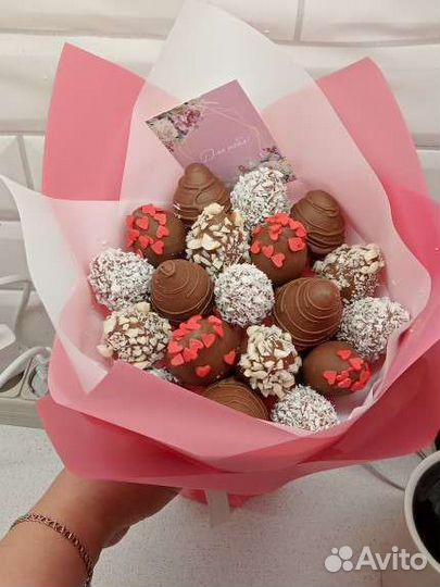 Съедобный букет, клубника в шоколаде