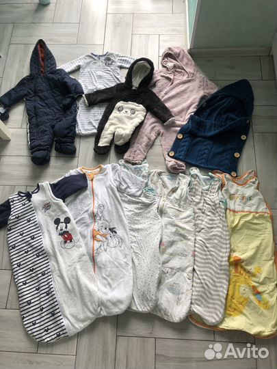 Комбинезоны/коконы/конверты от 56-100 см