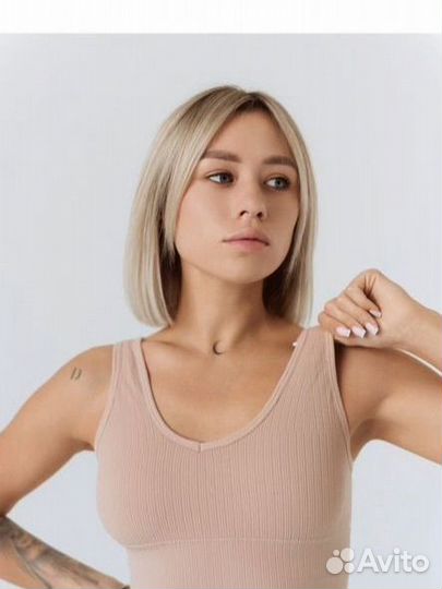 Топ бежевый и мятный