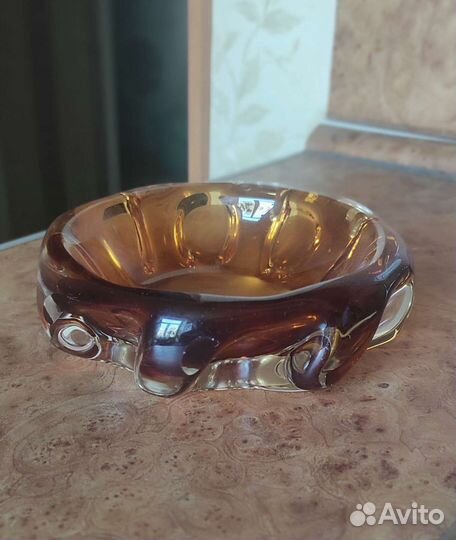 Пепельница цветное стекло СССР