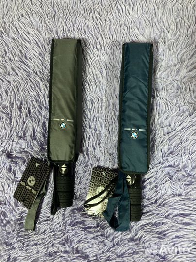 Зонт автомат серый/синий/черный купол 100см