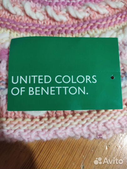 Шапка для девочки Benetton, демисезонная, 52-54