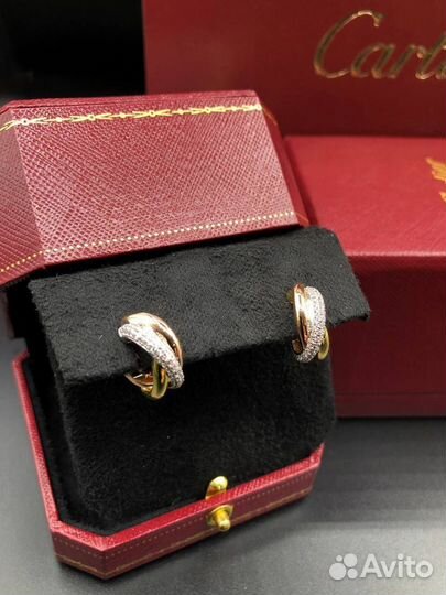 Серьги Cartier Золото Бриллианты