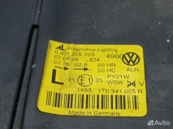 Фара передняя для Volkswagen Touran 1 1T0941005R