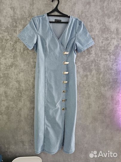 Платье джинсовое,сарафан 46 б/у