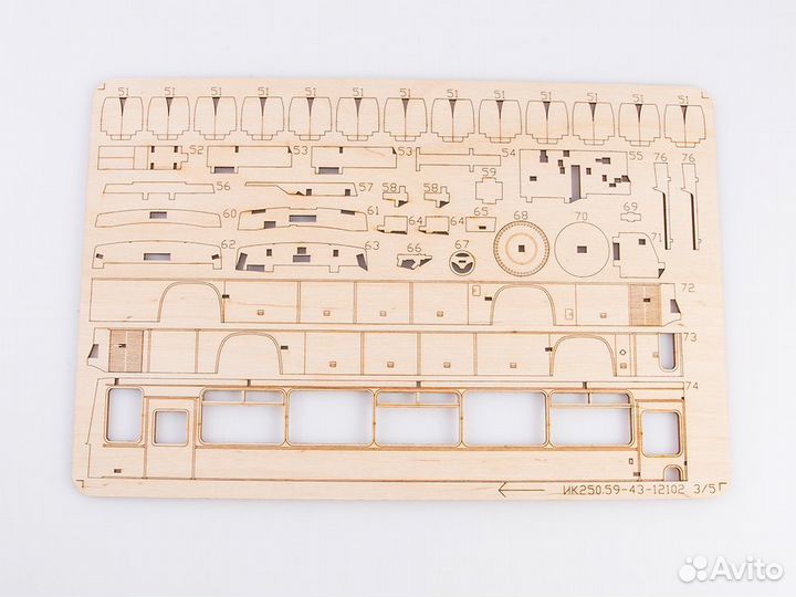 12102 Сборная модель из дерева Икарус-250.59 автоб