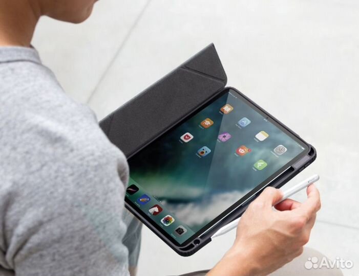 Премиум Чехлы Uniq Moven Apple iPad 10.2 (Серый)