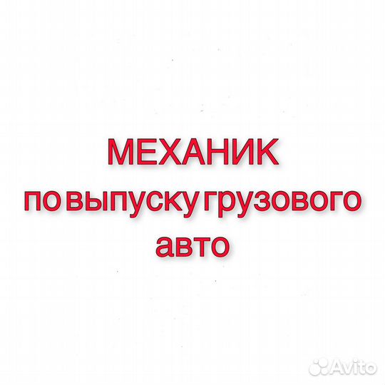 Механик по выпуска авто