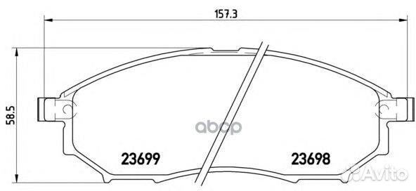 Колодки тормозные дисковые передн nissan: muran