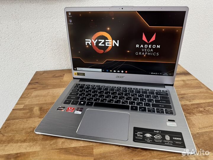 Ультрабук Acer металл Ryzen 5 8 ядер 12Gb SSD 512G