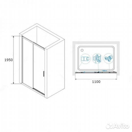 Душевая дверь RGW Leipzig LE-12 В 110 см