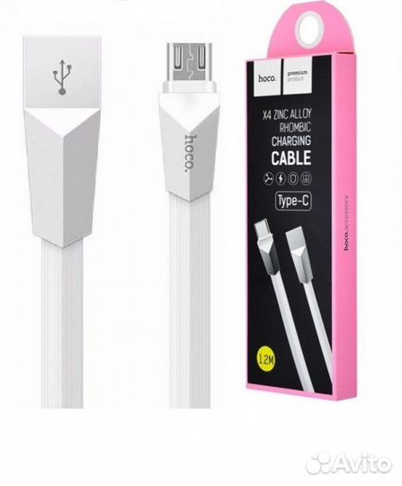 Кабель hoco X4 type-C 1m (White)