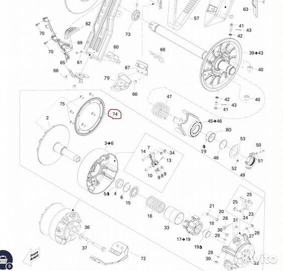 Венец стартер SkiDoo 550F 600SDI 600etec 417223042