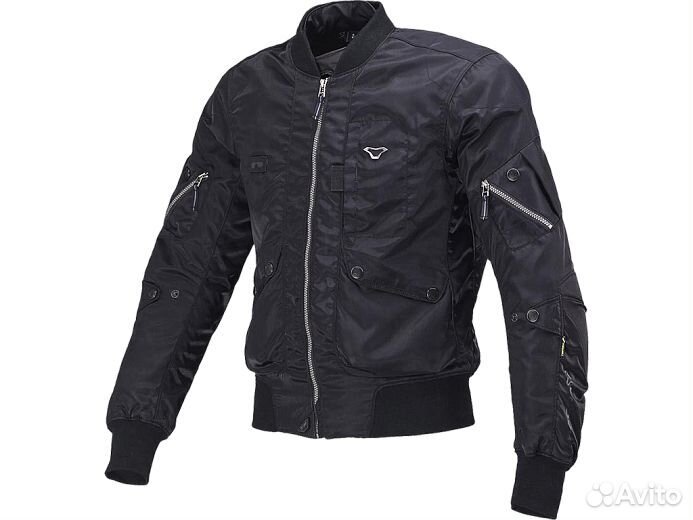 Мотокуртка macna bastic ткань черная