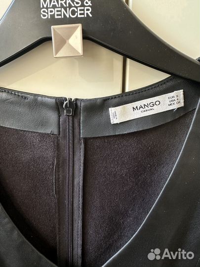 Кожаное платье Mango S