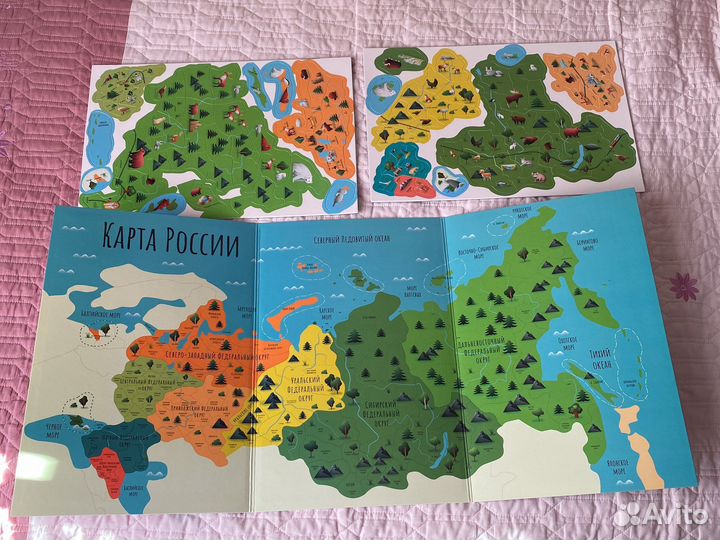 Карта России магнитная