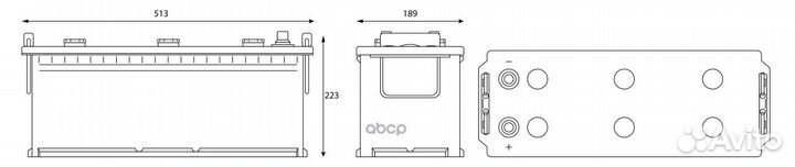 Аккумулятор Tungstone Prof 140 Ah, 1000 A, 513x