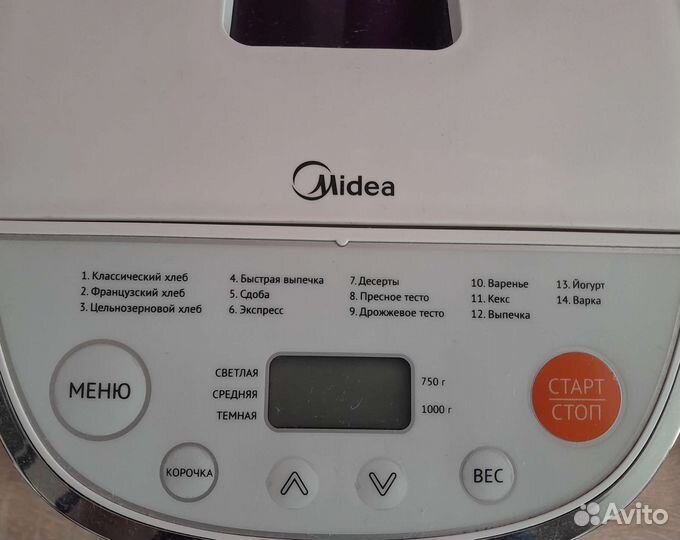 Хлебопечка midea
