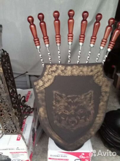 Шампура с деревянной ручкой