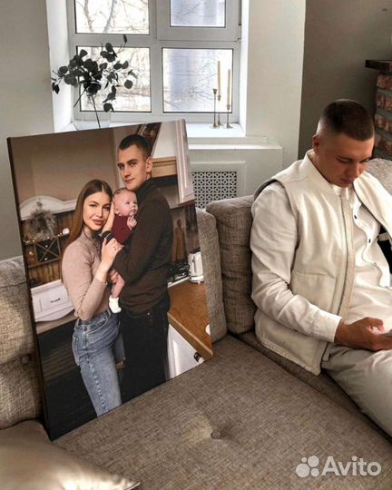 Портрет по фото на холсте