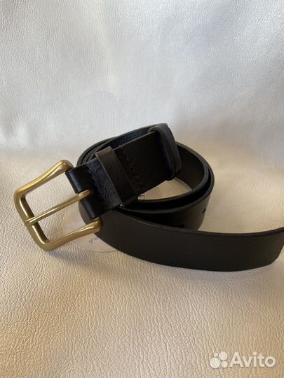 Ремень мужской натуральная кожа черный