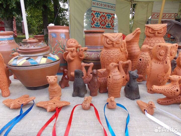 Унечская народная глиняная игрушка-свистулька