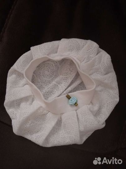 Шапочка берет летняя для девочки, 3-6 мес