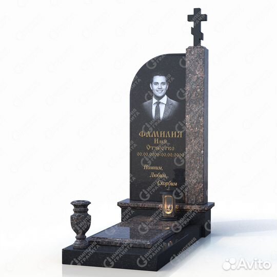 Памятники комбинированные из природного камня