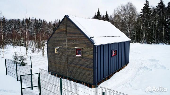 Каркасный дом под ключ 53м2 Барнхаус53