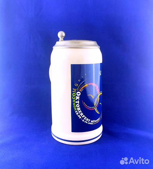 Литровая пивная кружка 