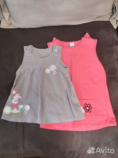 Вещи на девочку пакетом на лето 74-80 16шт